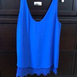 Blue Flowy Blouse/Top